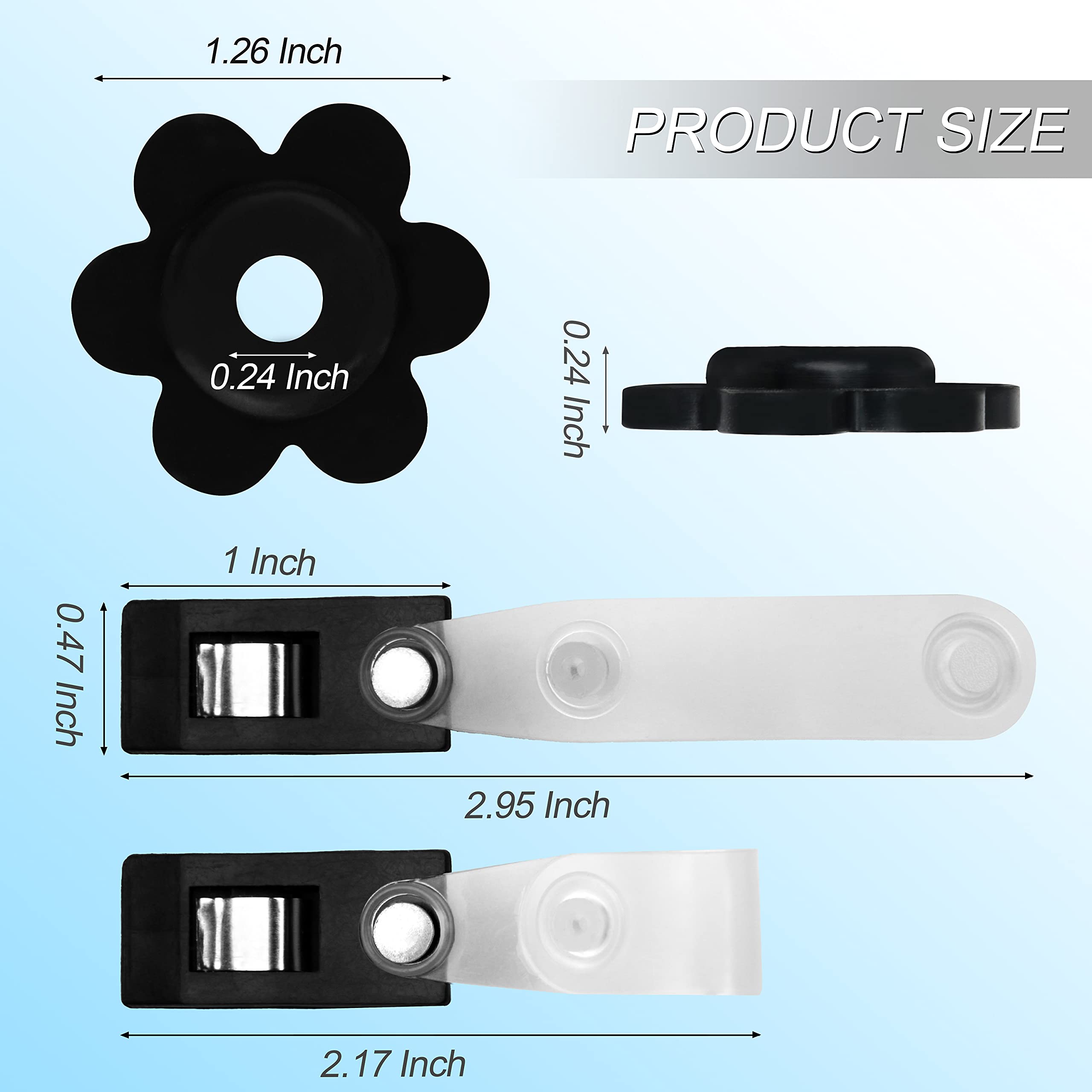 HOOSUN rubber stopper demonstrates durable, elastic grip for various stand sizes.