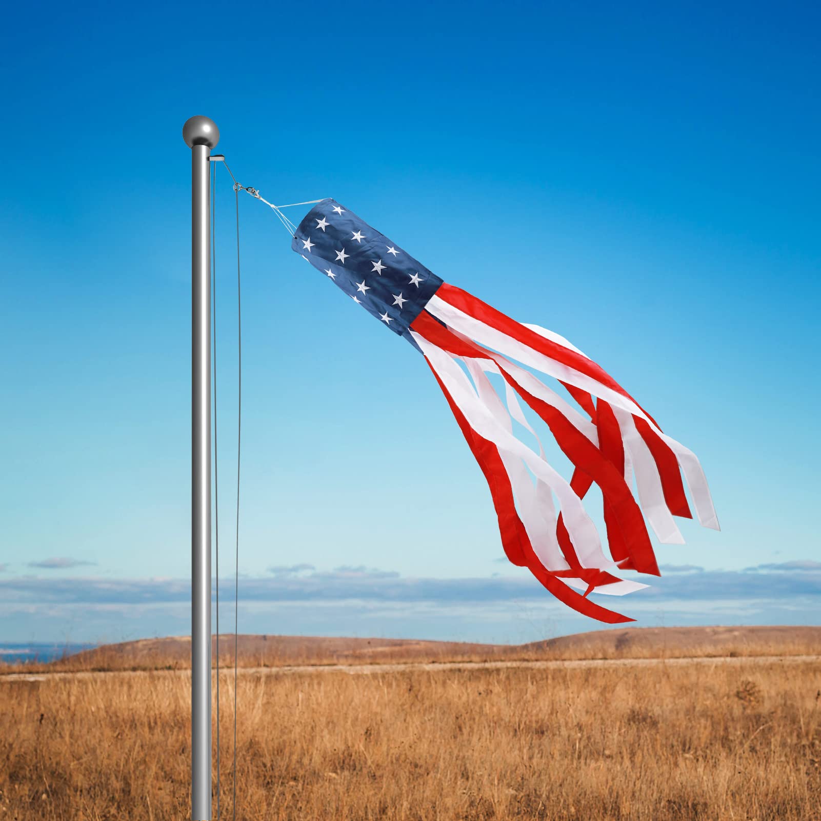 HOOSUN windsock maintains vivid colors with quick-drying fabric
