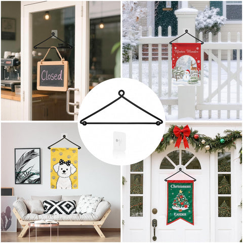 HOOSUN wall mount flag hanger quickly assembled for porch décor.