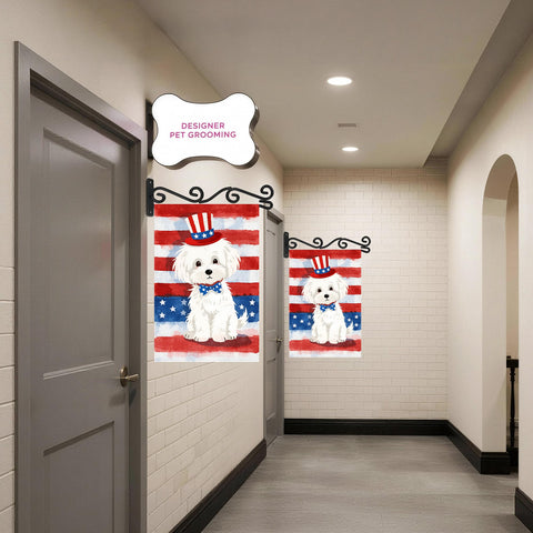 HOOSUN wall porch flag display showing flags up to 14 inches