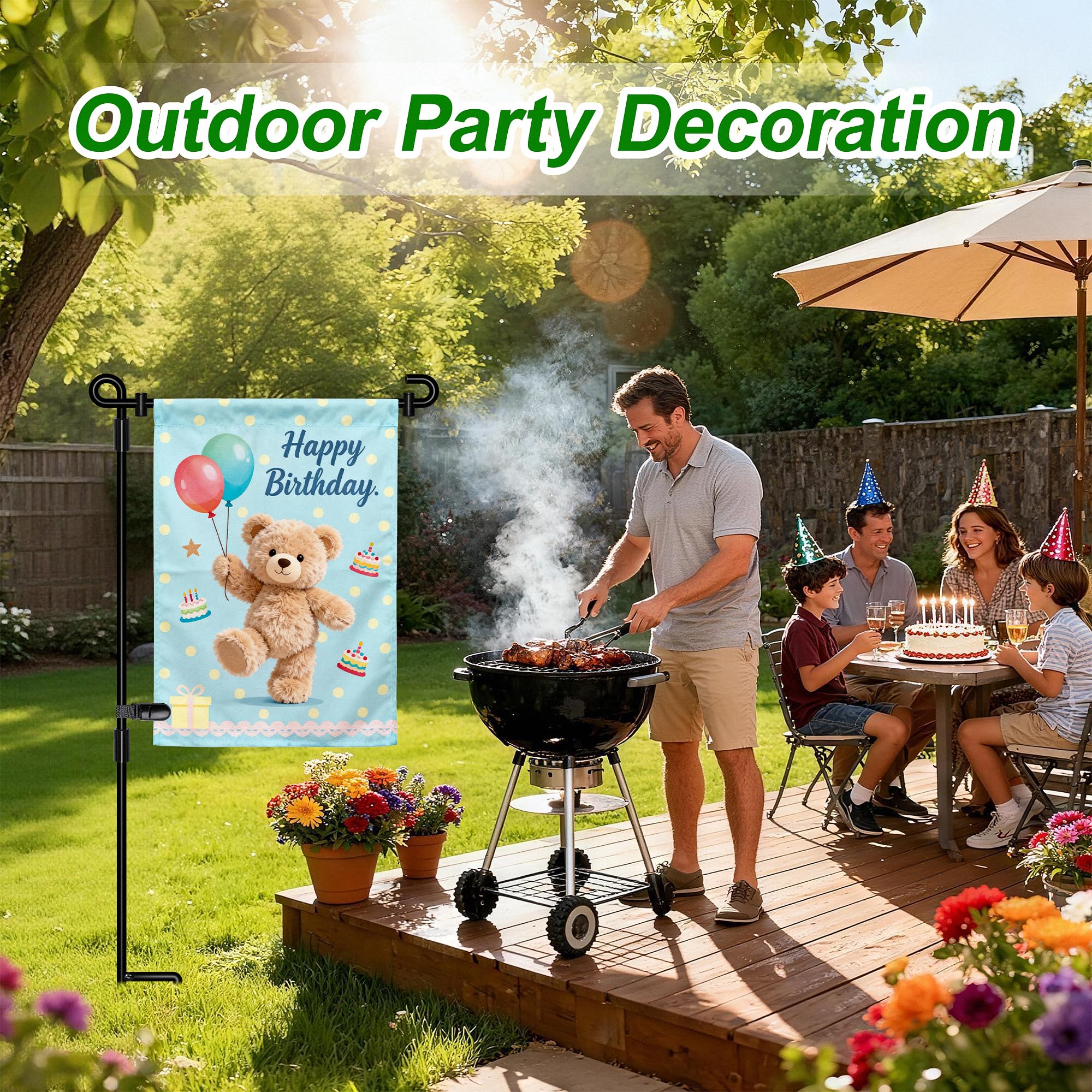 HOOSUN powder-coated finish resists weather and wear for outdoor use.