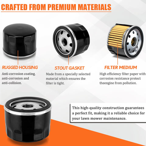 HOOTO AM125424 four-pack packaging for regular mower maintenance.