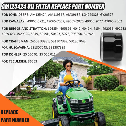 HOOTO AM125424 oil filter thread-dimensions for a precise fit.
