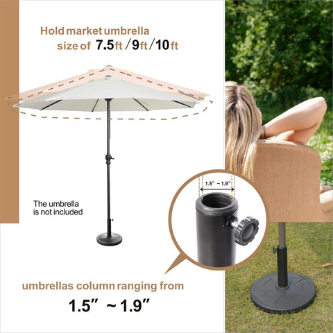 Hooyeatlin umbrella-base-lawn-yard-decor highlights stylish star pattern and outdoor aesthetic.