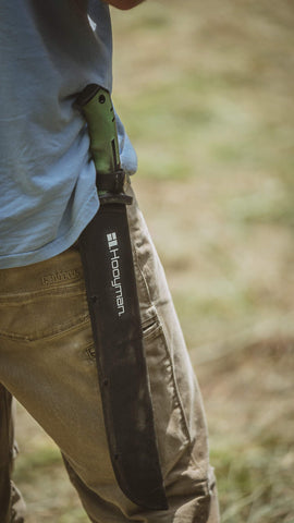 Hooyman bush machete dimensions for portable handling and balance.