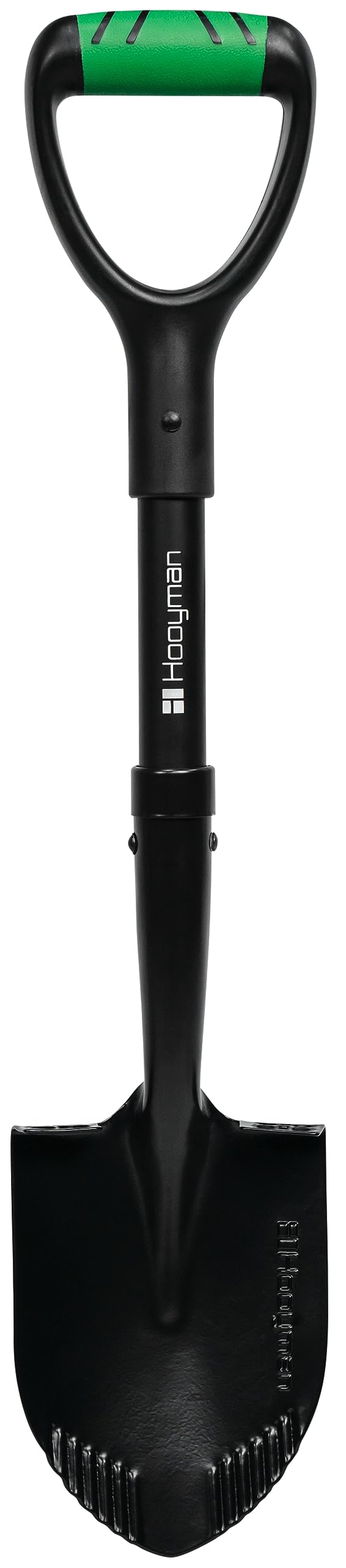 Hooyman mini digging shovel blade with 1050MN steel enabling easier digging in tough soil