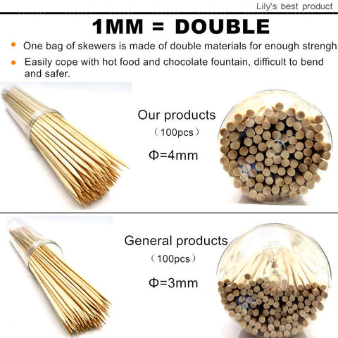 HOPELF skewers with polished body for safe handling