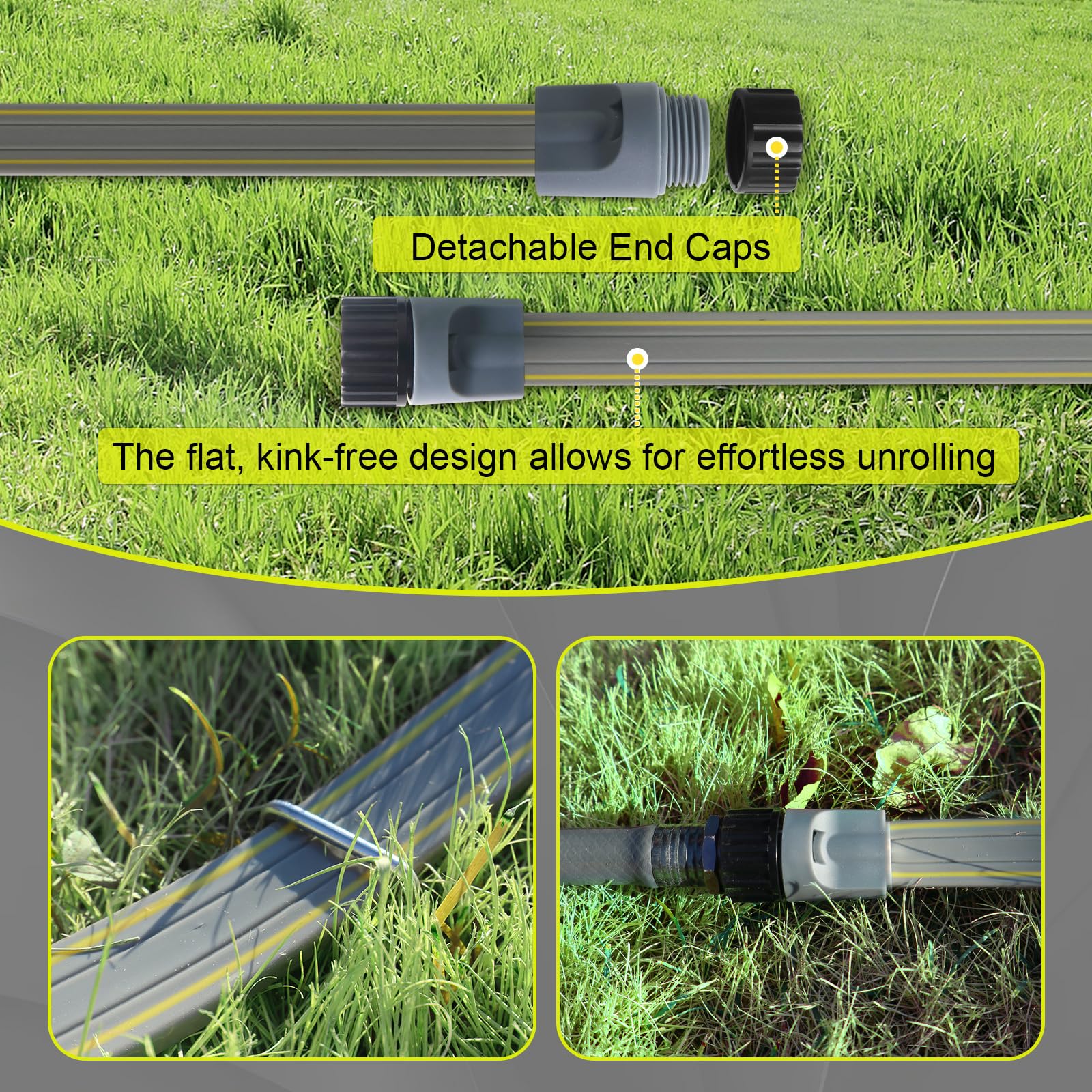 Hopegiver Sprinkler Hose rolled up neatly for compact storage.