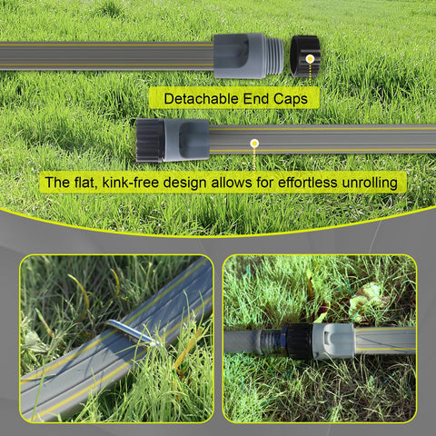 Hopegiver Sprinkler Hose rolled up neatly for compact storage.