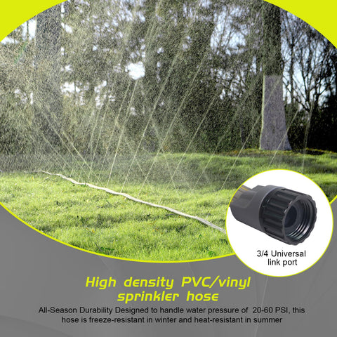 Hopegiver Sprinkler Hose soaking mode for garden beds.