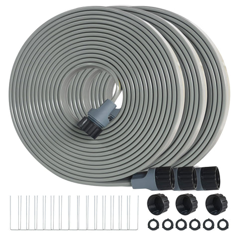 Hopegiver Sprinkler Hose three-tube design for even yard coverage.