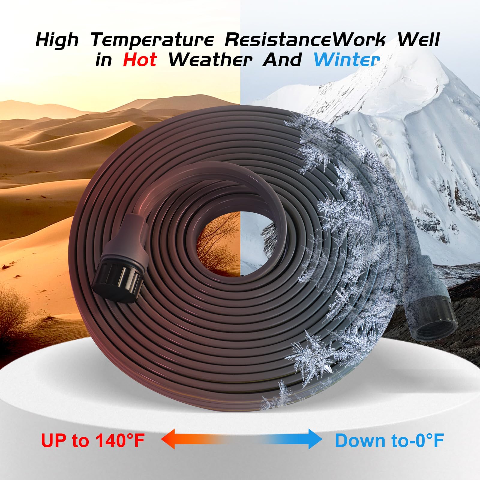 Hopegiver Sprinkler Hose UV-resistant PVC for outdoor durability.