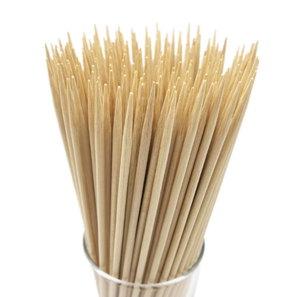 HOPELF 12-inch natural bamboo skewers for BBQ and appetizers, durable and reliable.