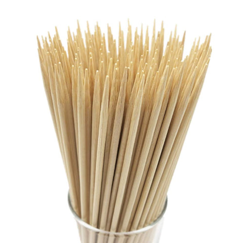HOPELF 12-inch natural bamboo skewers for BBQ and appetizers, durable and reliable.