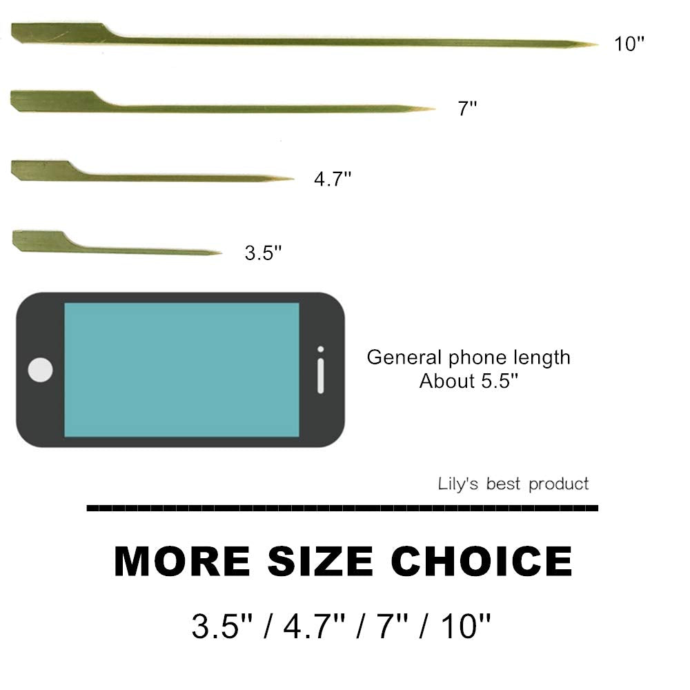 HOPELF 3.5-inch bamboo picks perfect for barbecue snacks and skewers.