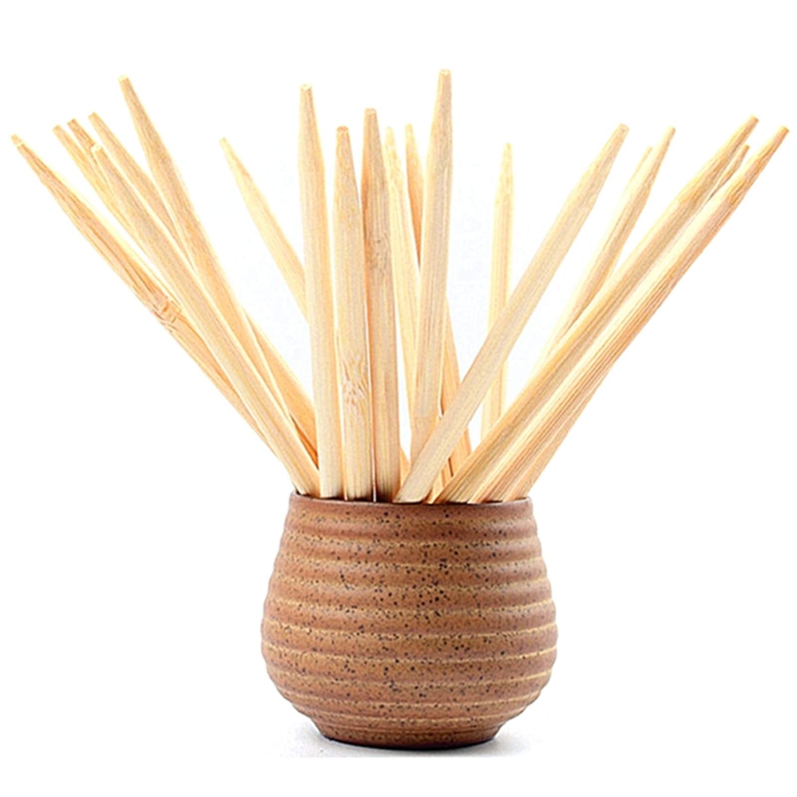 HOPELF 7-inch bamboo skewers for BBQ and heavier foods with a sturdy look