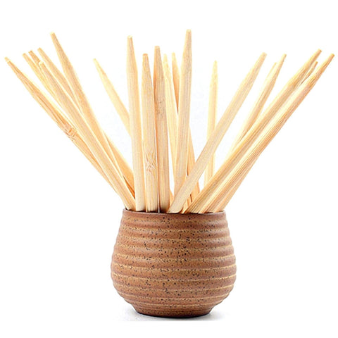 HOPELF 7-inch bamboo skewers for BBQ and heavier foods with a sturdy look