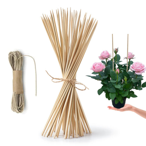 HOPELF bamboo plant stake 16 inch close-up for sturdy support