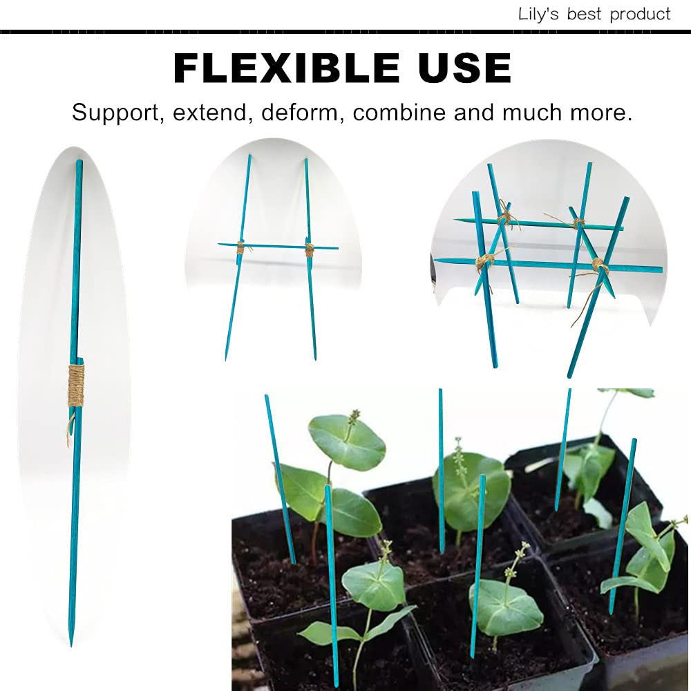 HOPELF bamboo plant stake in pot with plant for upright growth