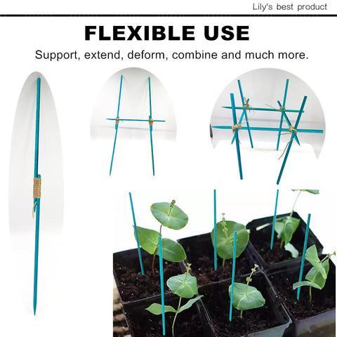 HOPELF bamboo plant stake in pot with plant for upright growth