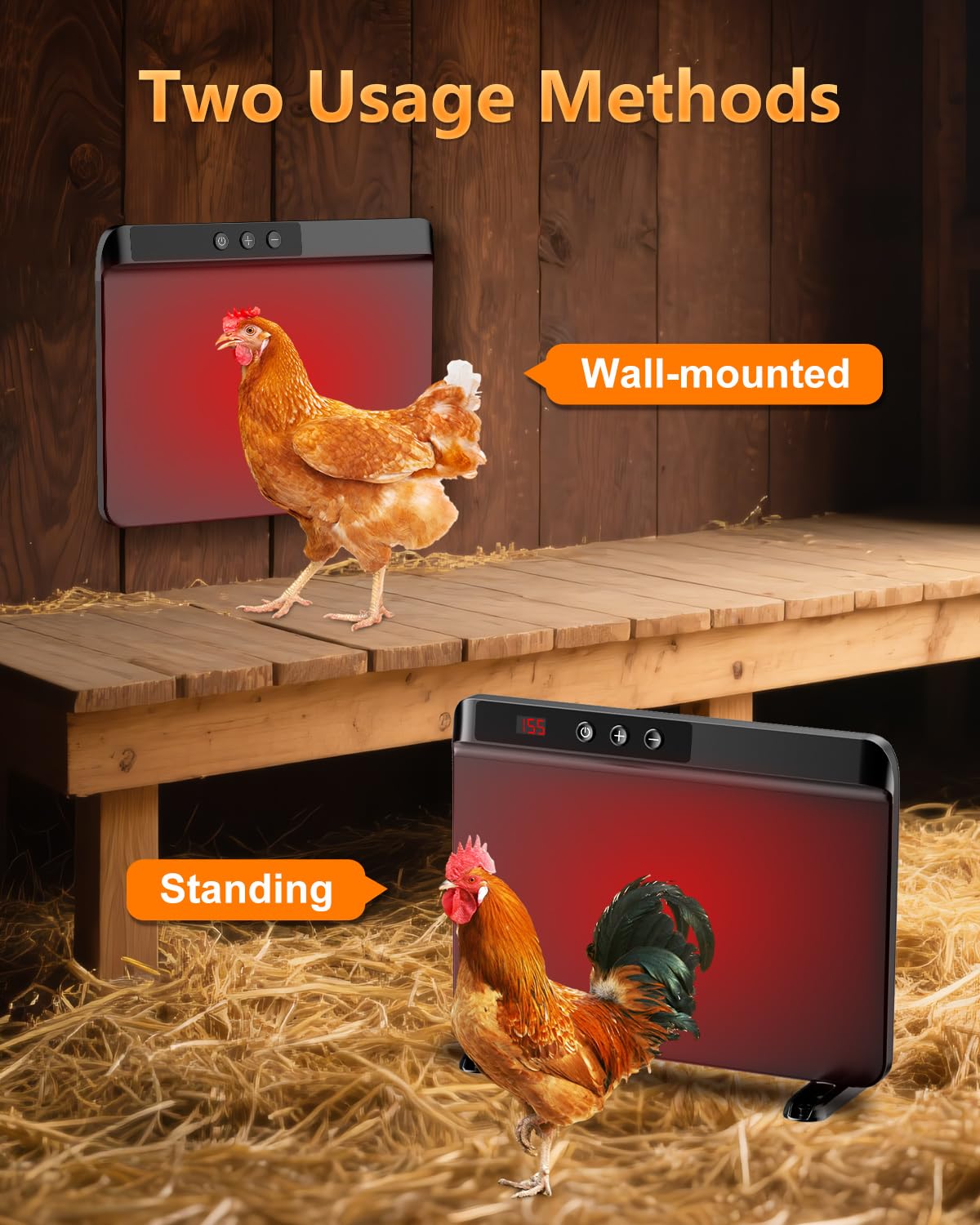 HOPOCO LED digital display shows current temperature clearly.