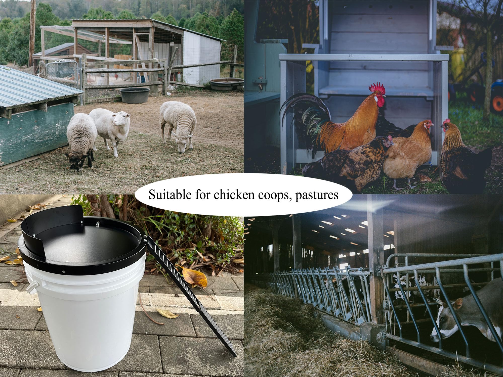 Hoqiowl bucket lid easy to attach to standard buckets.