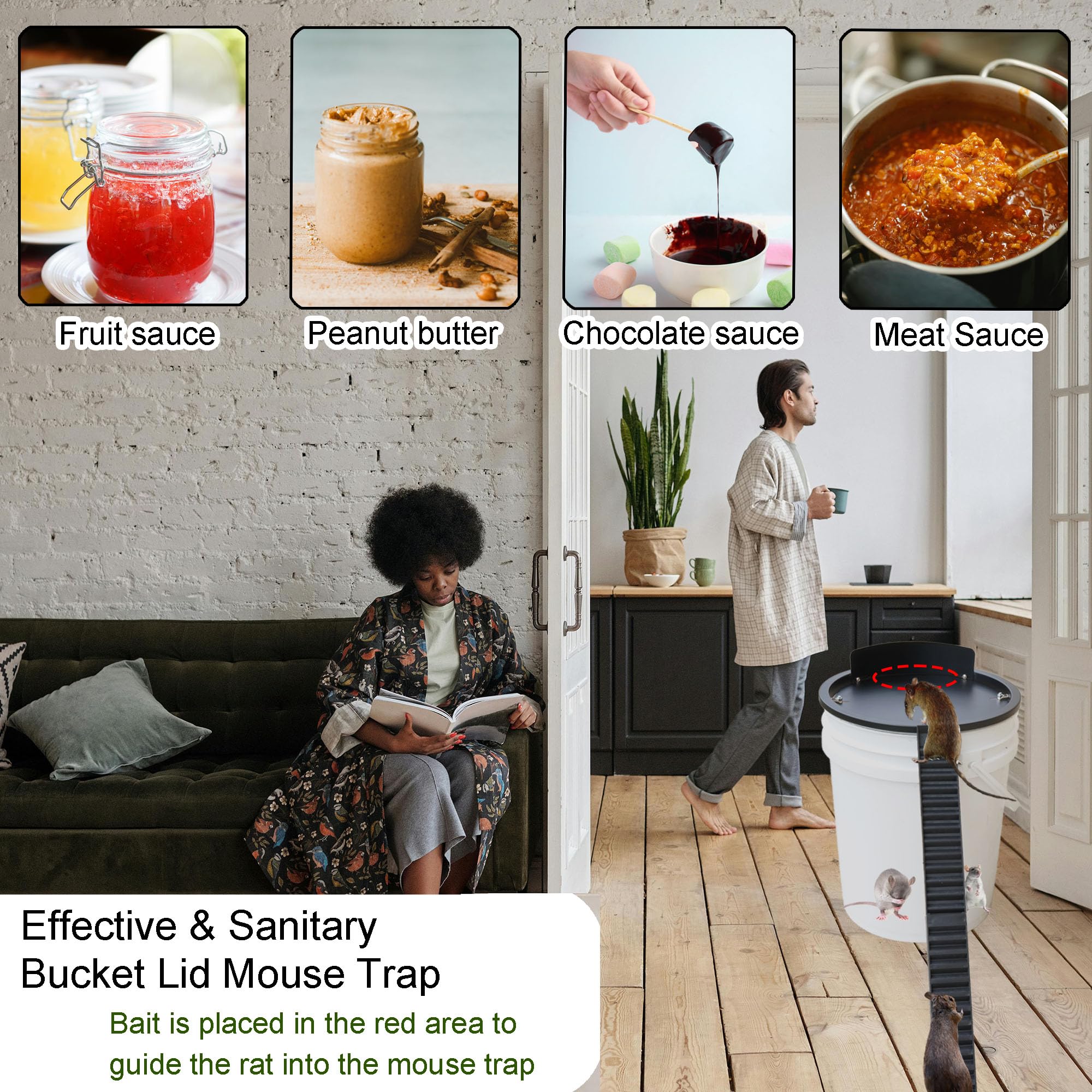 Hoqiowl bucket lid for indoor and outdoor use.