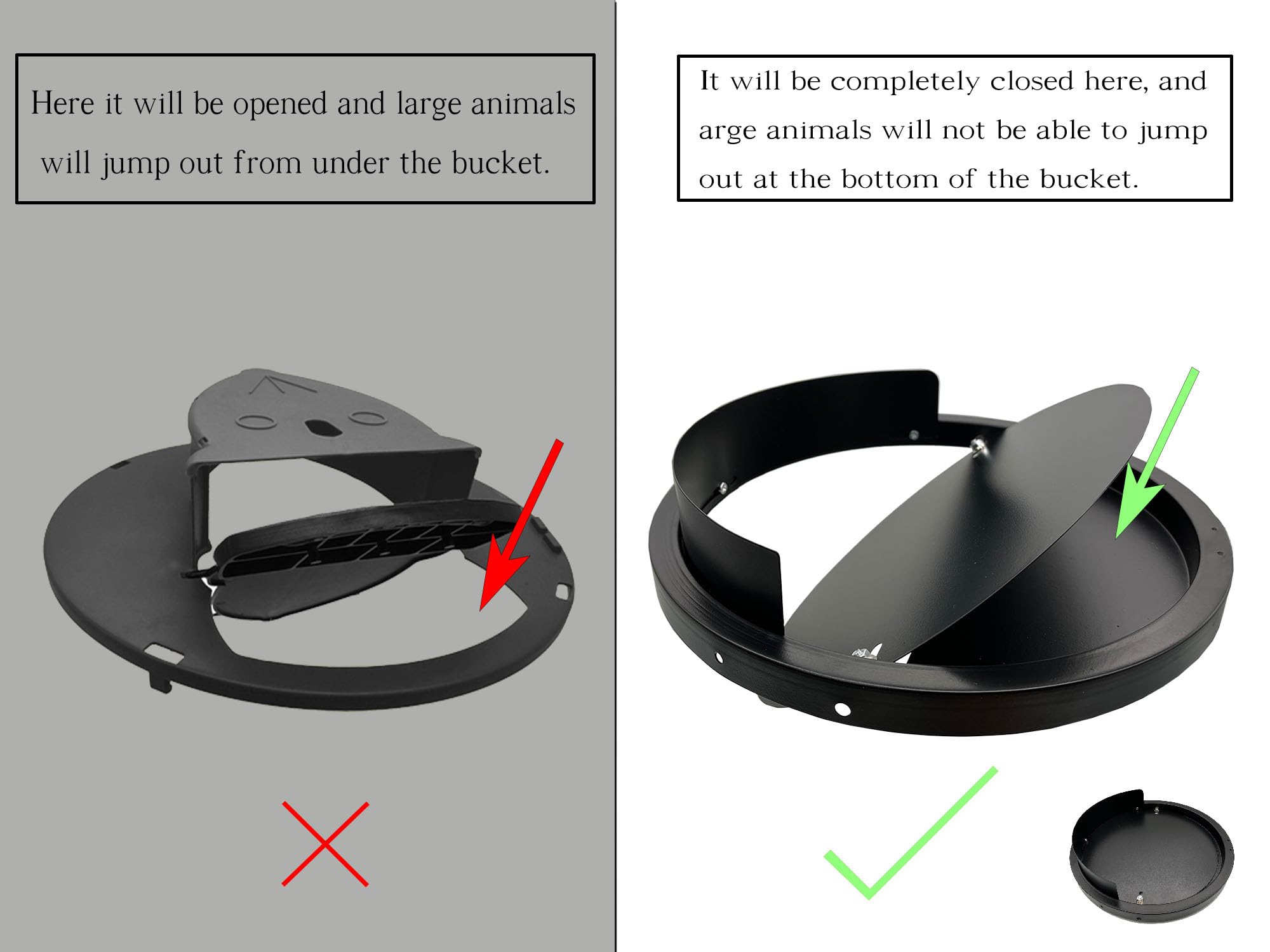Hoqiowl strong metal material provides durable, bite-resistant lid for long-lasting rodent control.