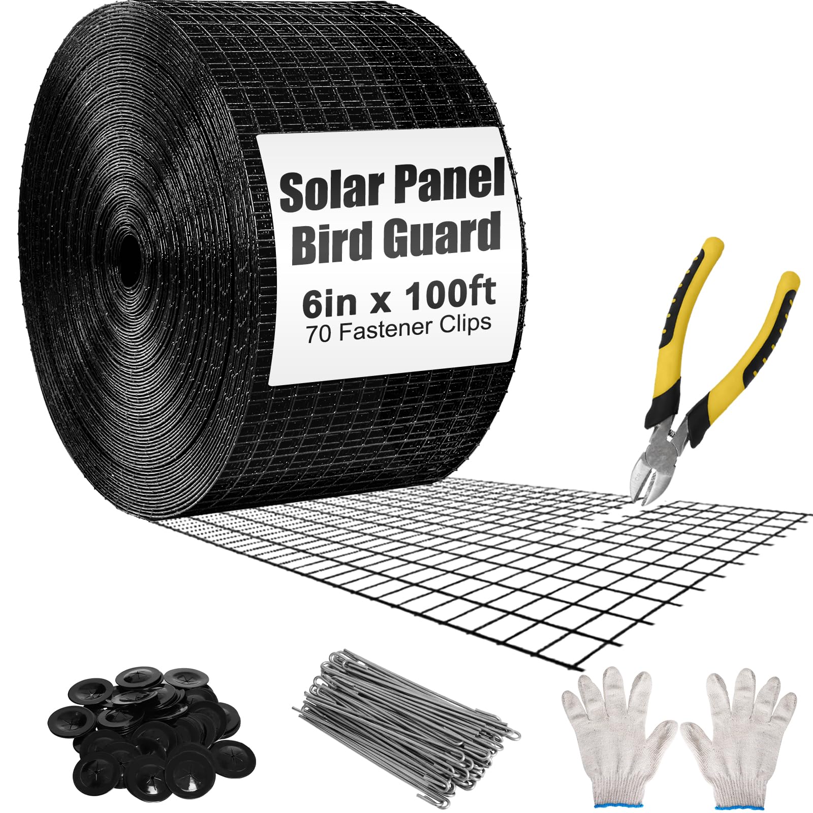 Hoqqf bird guard panel grid mounted on a roof for durable solar protection