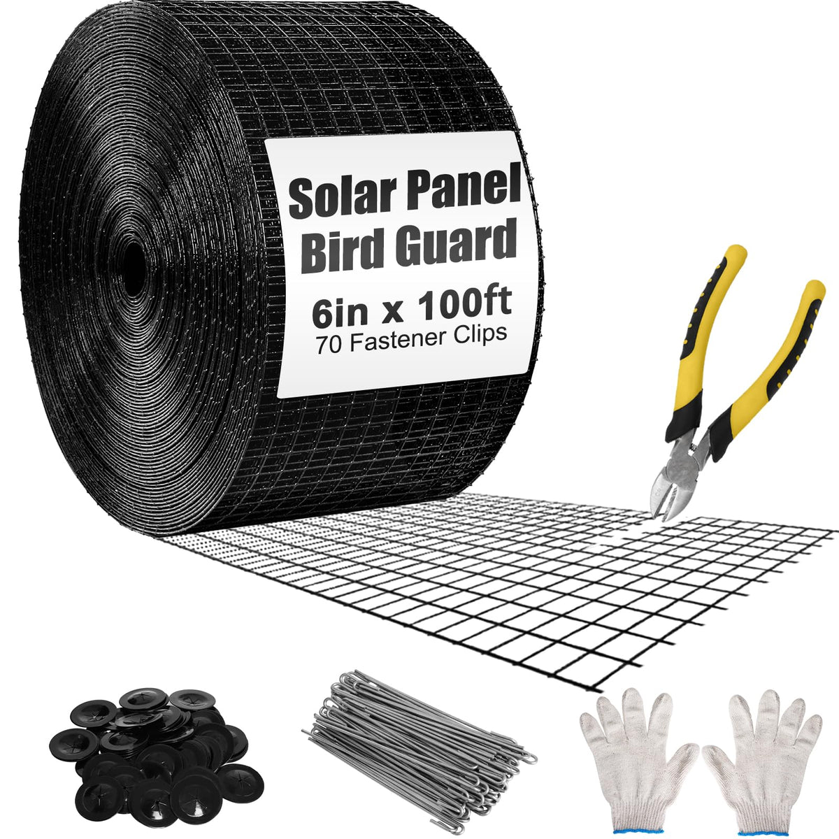 Hoqqf bird guard panel grid mounted on a roof for durable solar protection