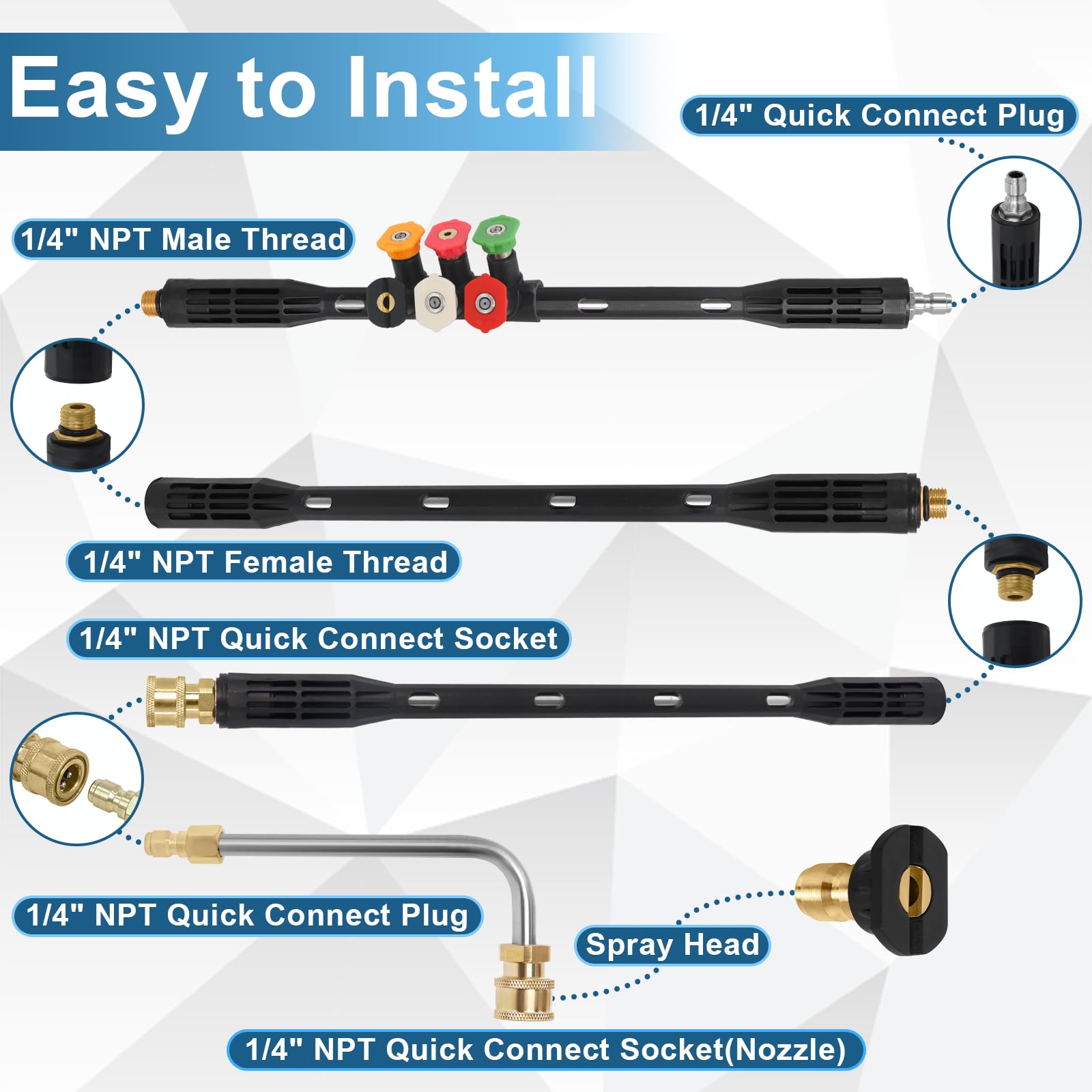 Hoqqf 30-degree curved rod reaches gutters with precision.