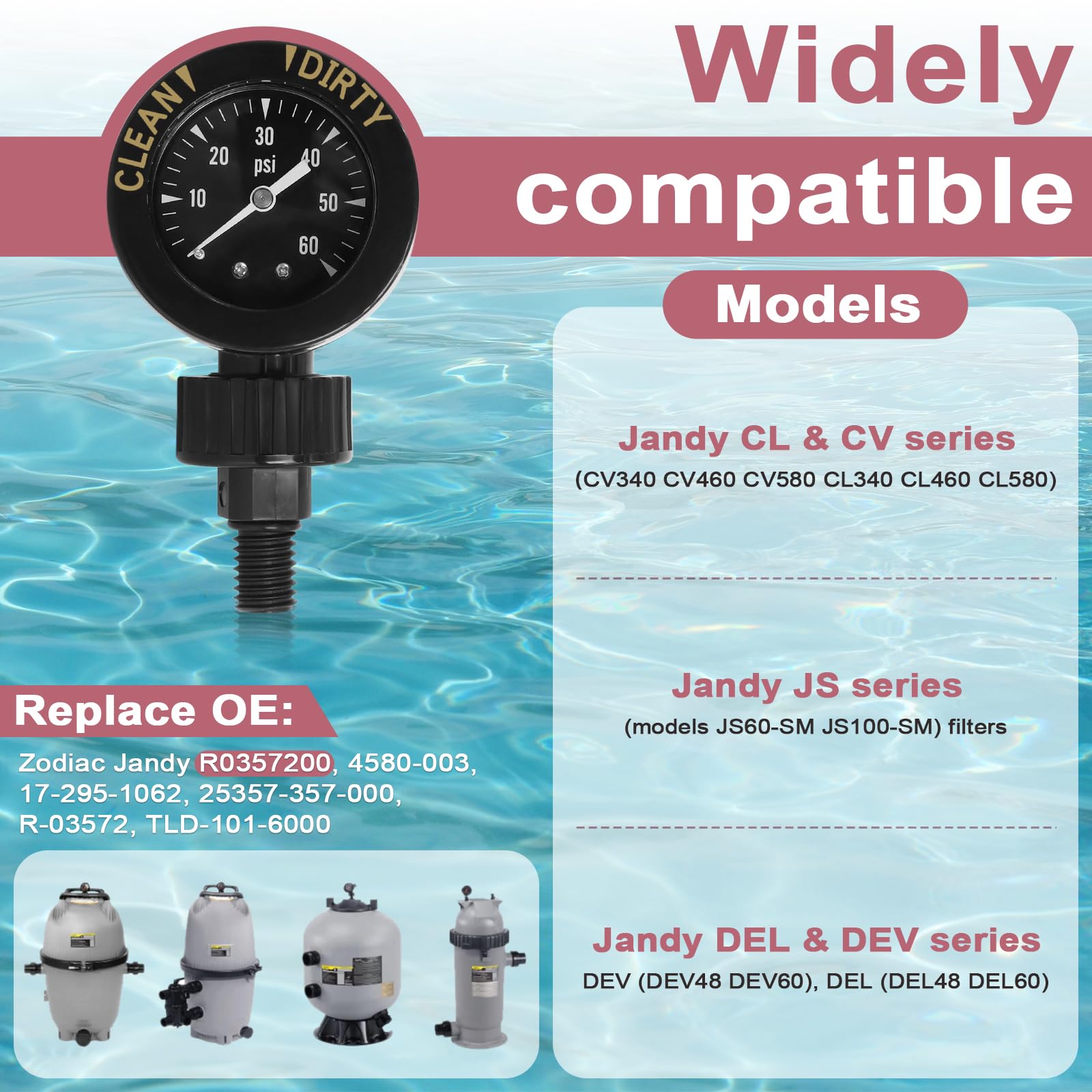 Hoqqf gauge demonstrates compatibility with Jandy CL and CV filters