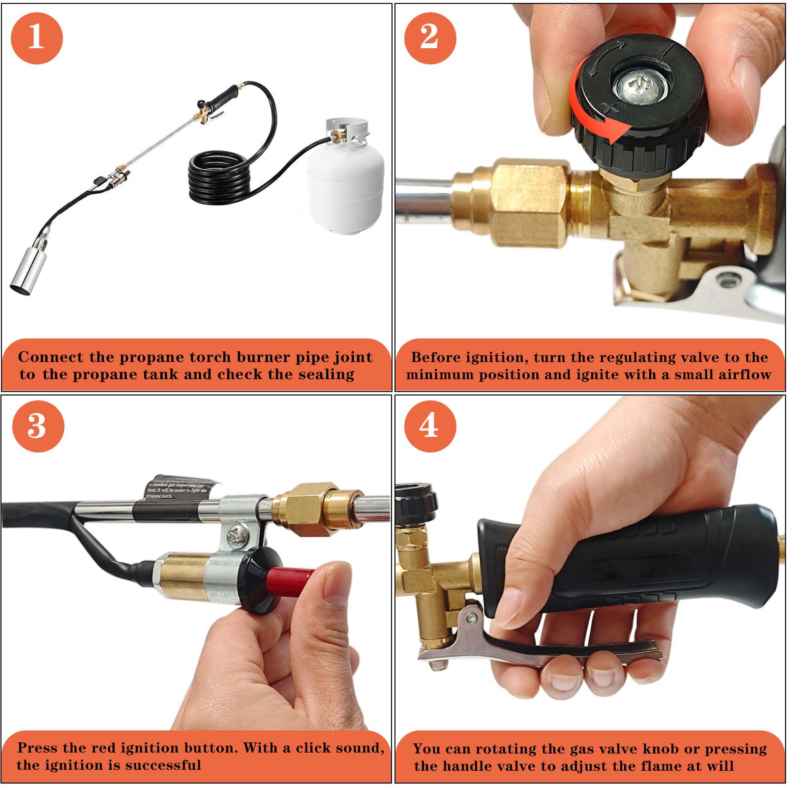 Hordolry self-igniter feature ensures quick, reliable ignition without tools.