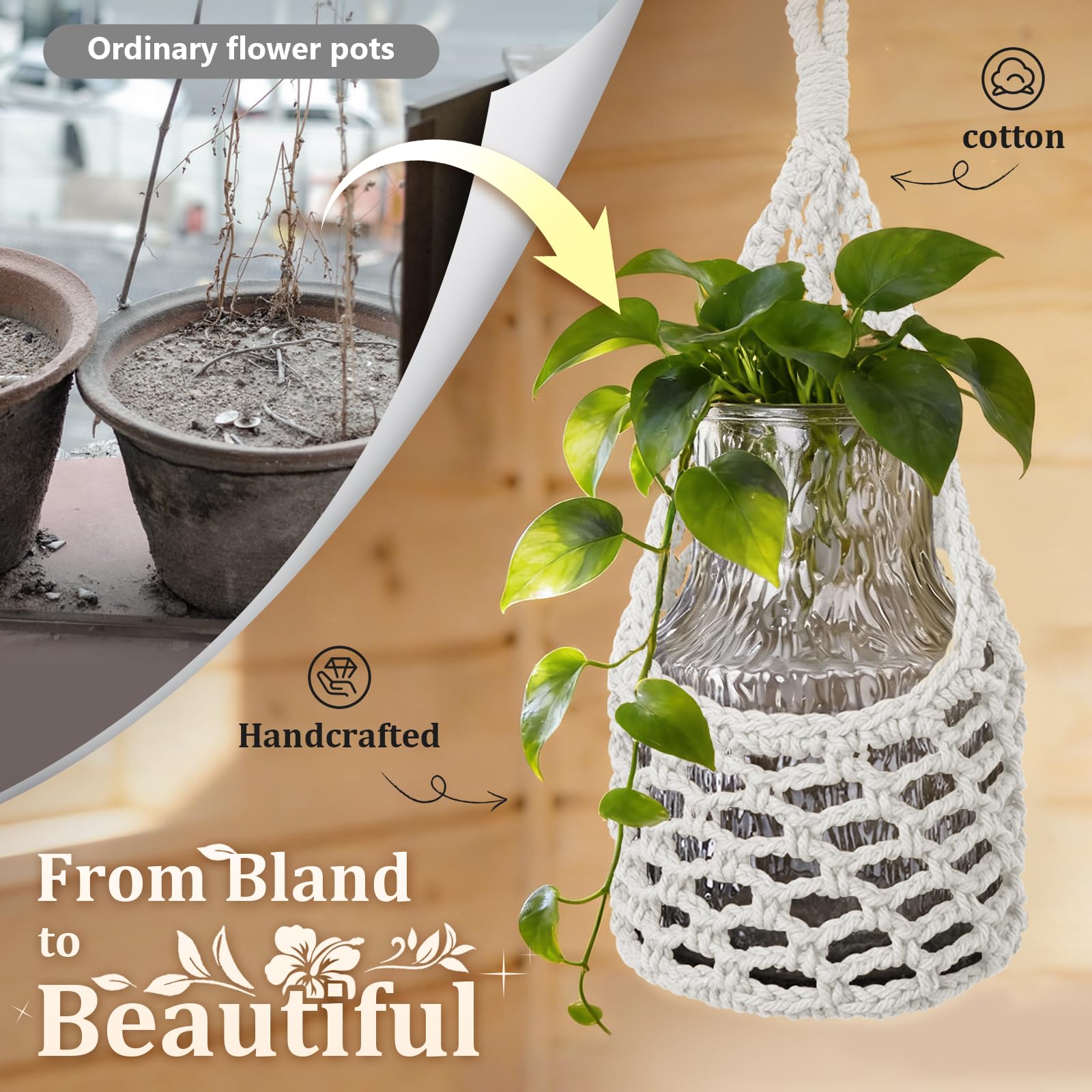 HOREAKHJ heavy-duty hanging supports up to 12lb for sturdy display.