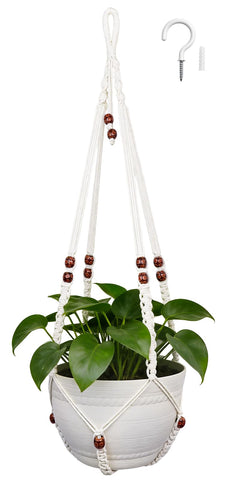 HOREAKHJ macrame plant hanger 35-inch for large pots indoors or outdoors