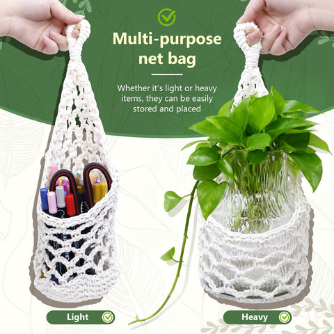 HOREAKHJ macrame hanger fits 6-inch pots, keeping your pot tidy.