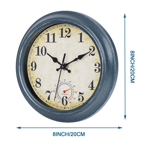 Horizent poolside clock is waterproof and ready for outdoor walls near water.