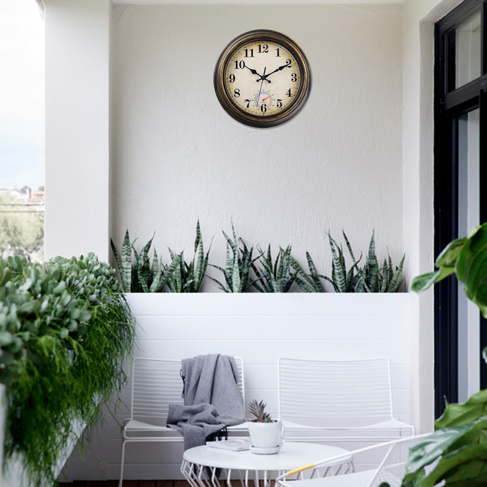 Horizent wall clock hanging triangle slot enables easy mounting on any wall.