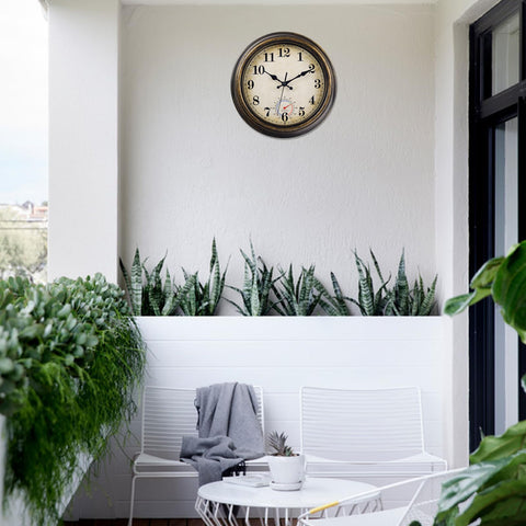 Horizent wall clock hanging triangle slot enables easy mounting on any wall.