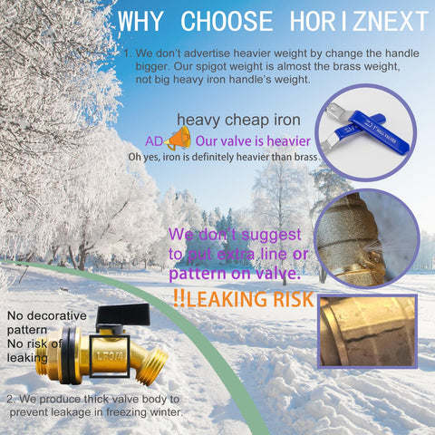 Horiznext brass water spigot core offers sturdy performance for outdoor barrels.