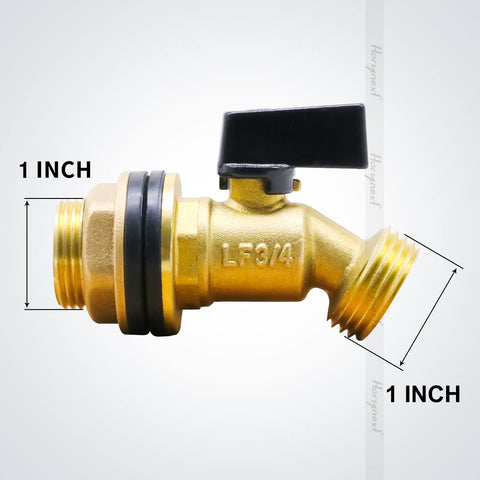 Horiznext rain barrel spigot kit bulkhead fitting ready for secure garden hose connections.