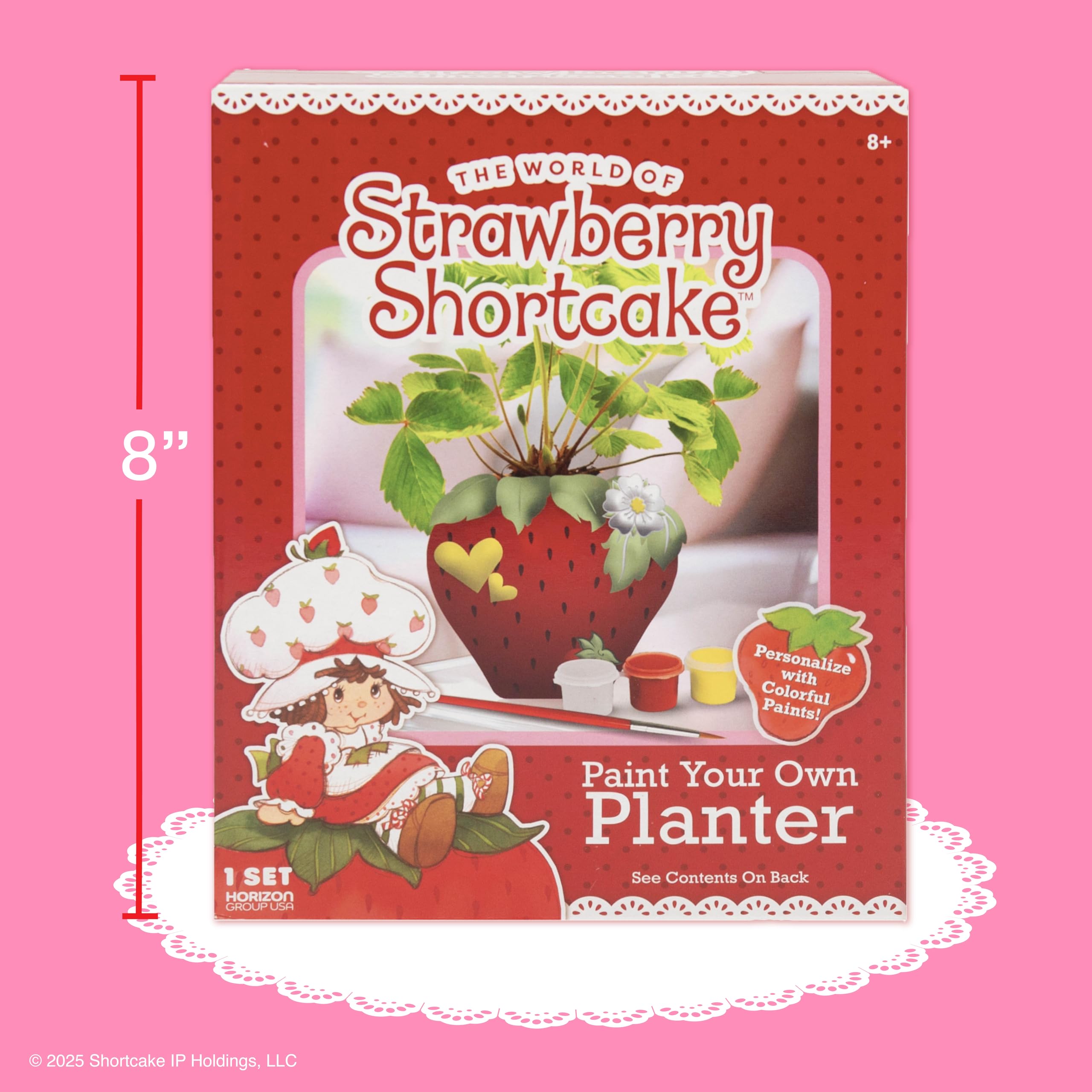 Horizon Group USA Paint Your Own Strawberry Shortcake Planter doubles as a desk organizer or plant display.