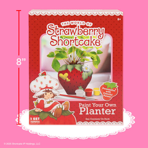 Horizon Group USA Paint Your Own Strawberry Shortcake Planter doubles as a desk organizer or plant display.