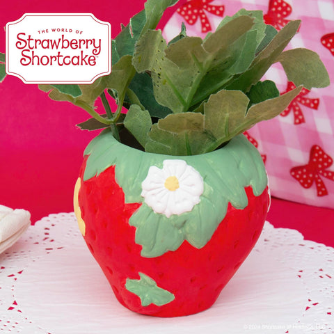 Horizon Group USA Paint Your Own Strawberry Shortcake Planter makes a gift for birthdays, desks, or fairy gardens.