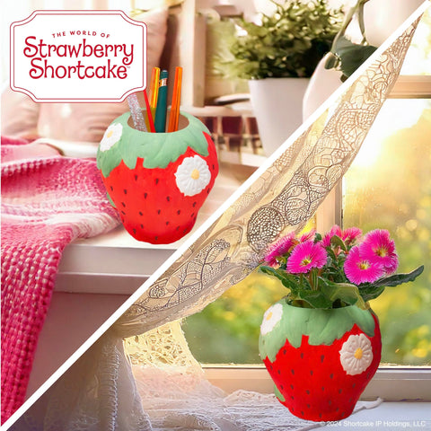 Horizon Group USA Paint Your Own Strawberry Shortcake Planter is kid-friendly and suitable for family art.