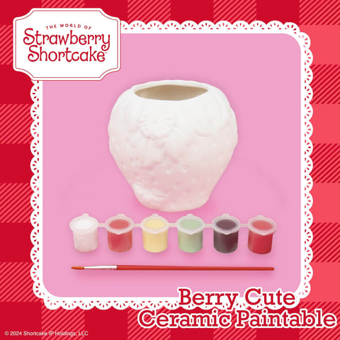 Horizon Group USA Paint Your Own Strawberry Shortcake Planter, six vibrant acrylic paints for creative color mixing.
