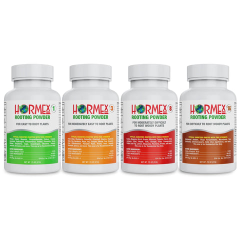 Hormex Rooting Powder Combo bottle front view for easy plant propagation.