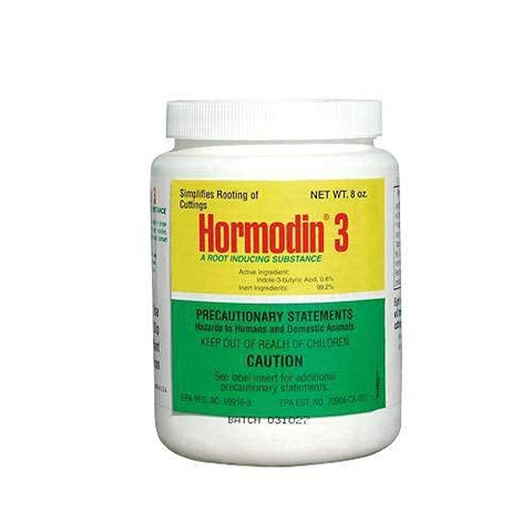 Hormodin rooting compound bottle for quick dip-and-plant propagation.