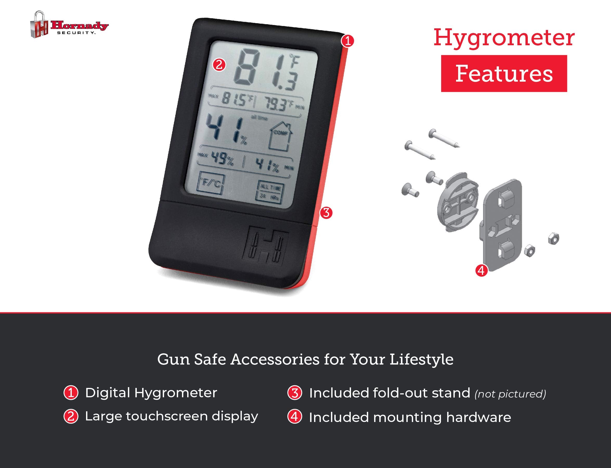 Hornady 95909 powered by two AAA batteries for cordless operation.