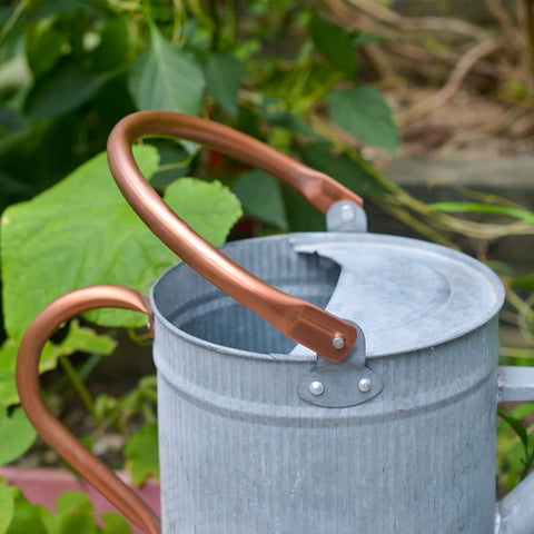 Ergonomic handle on HORTICAN watering can supports comfortable use